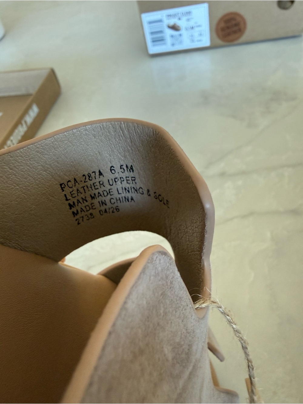 PROJECT CLOUD (MILA) LEATHER WEDGE PLATFORM SANDAL size 6.5 - Picture 8 of 9